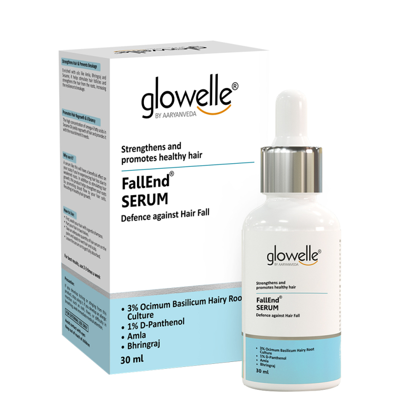 Glowelle Fall End Hair Serum Enriched with Amla and Bhringraj fights Hair Fall and Breakage, Boosts Hair Growth resulting In Lustrous, Thicker and Stronger Hair that Shines Everyday