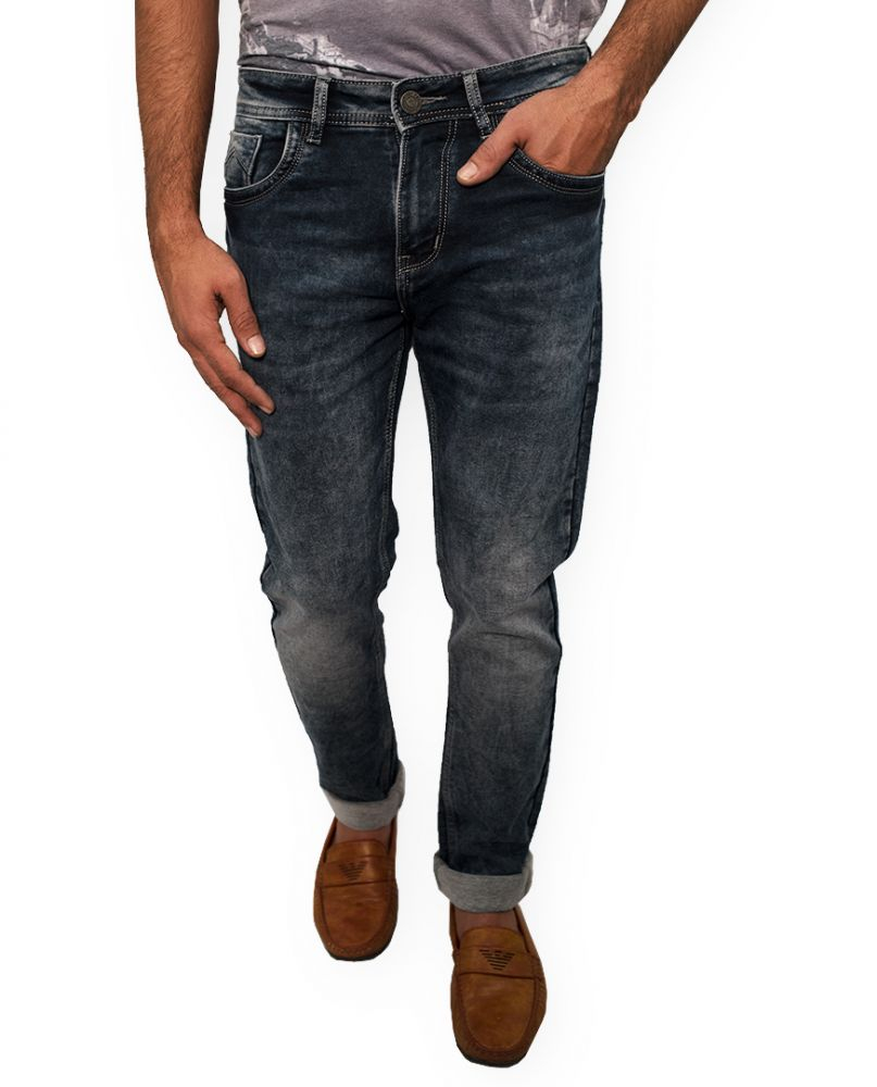Agatti Jeans Cotton Elastane Knitted Natural Blue