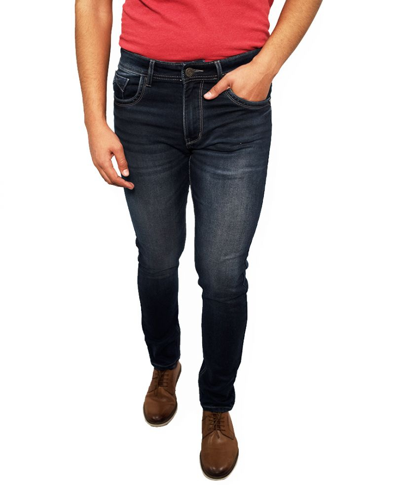 Agatti Jeans Cotton Elastane Knitted Dark Blue