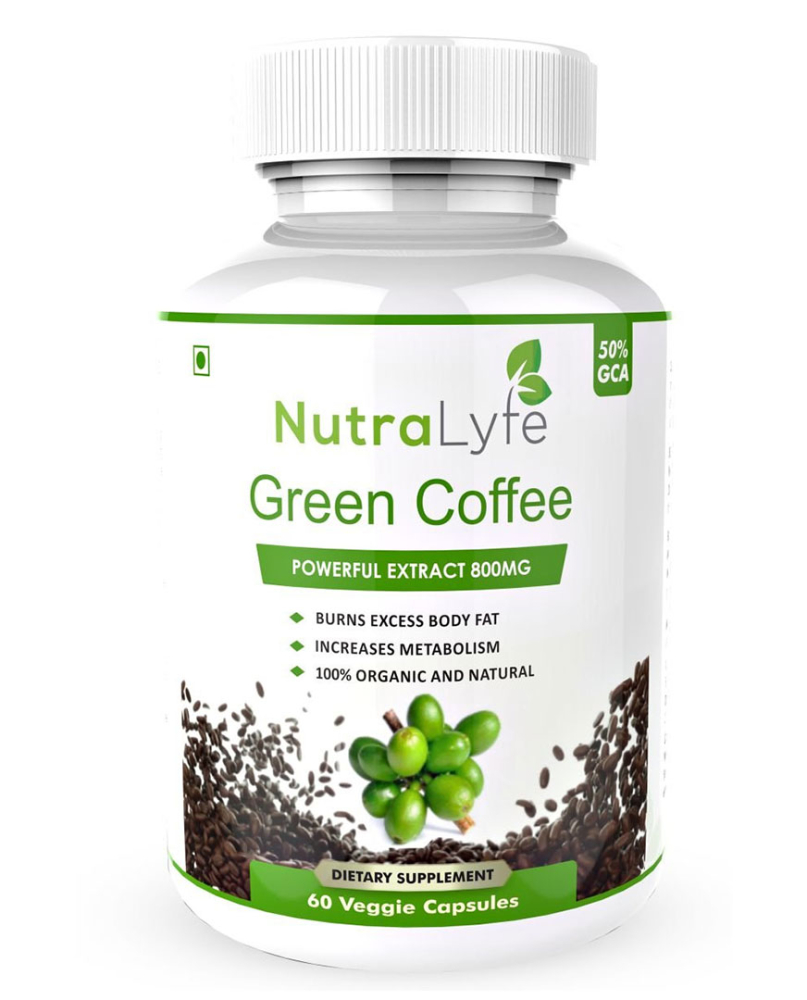 NutraLyfe Green Coffee Extract 800 Mg Capsules - 60 Capsules