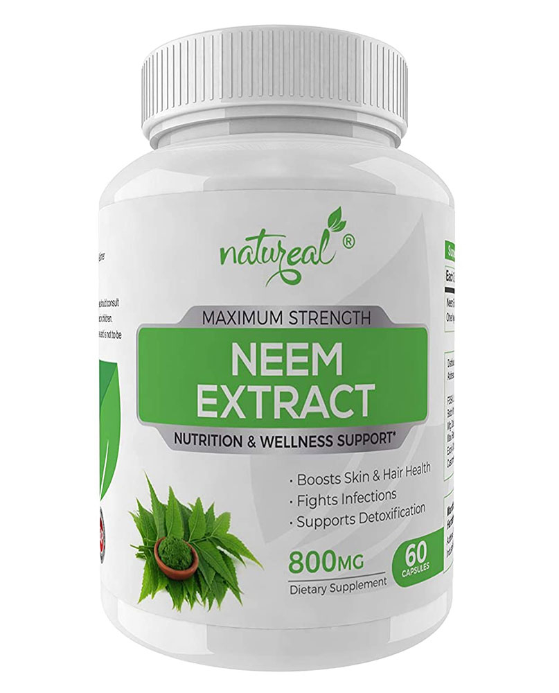 Natureal Neem Extract Capsules for Skin & Hair Care