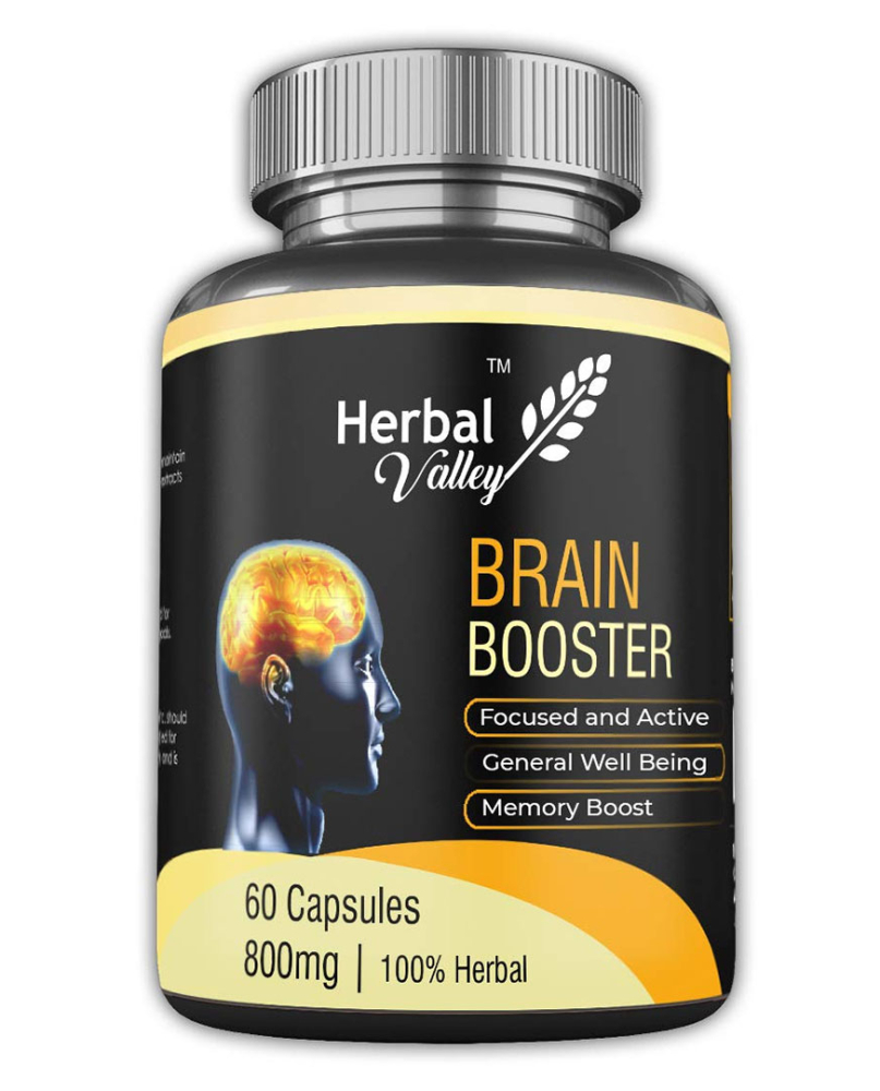 HerbalValley Brain Booster | Pack of 1 | 60 Capsules