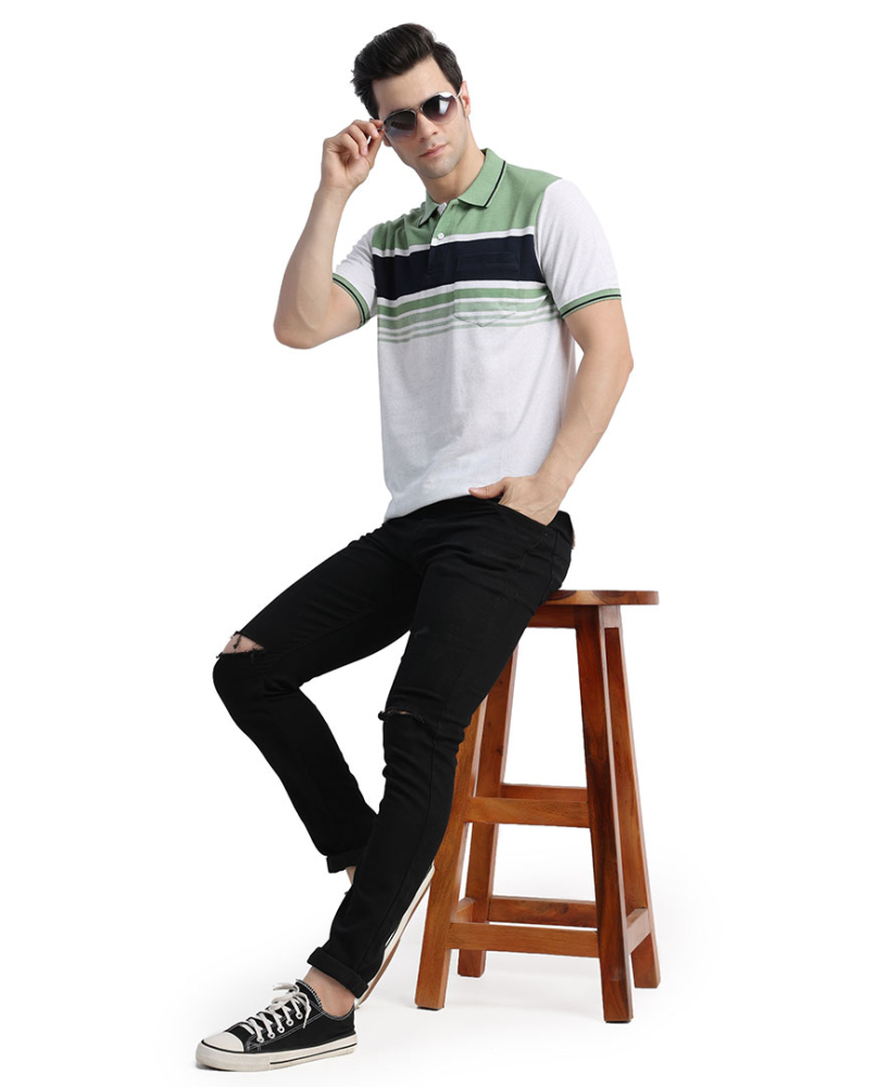 Stylox Men Polo Collar Slim Fit T-shirt 70093