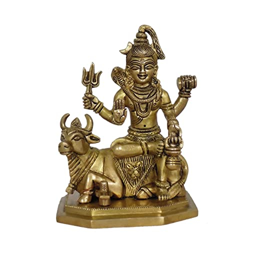Lord Shiva Statues/murti Handcrafted idols Decorative Showpiece ( W-950 gm, H 14cm )