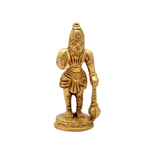 Standing Hanuman Statue with Tail/Hanuman ji Idol murti for car Dashbord(W-180gm H-4.5'')