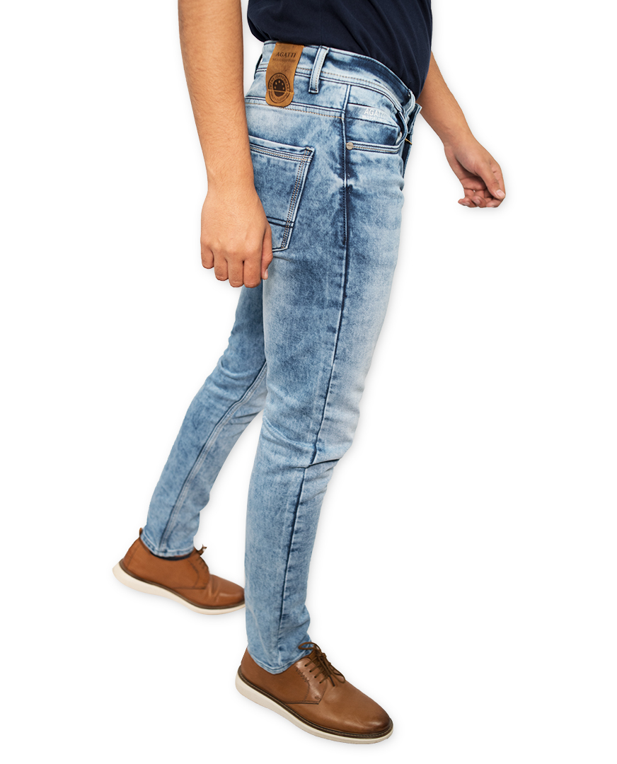 Agatti Jeans Cotton Elastane Knitted Indigo Light